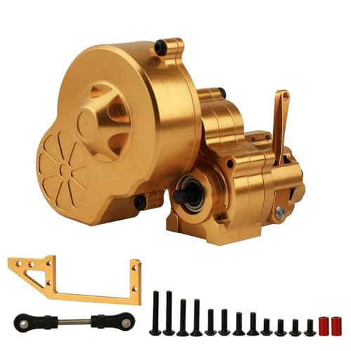 DAIHAOEE CNC-Metallgetriebe-Abschaltgetriebe mit Getriebe for Axial SCX10 AX10 for Wraith 1/10 RC Crawler Car Truck Neue Upgrade-Teile(Golden) von DAIHAOEE
