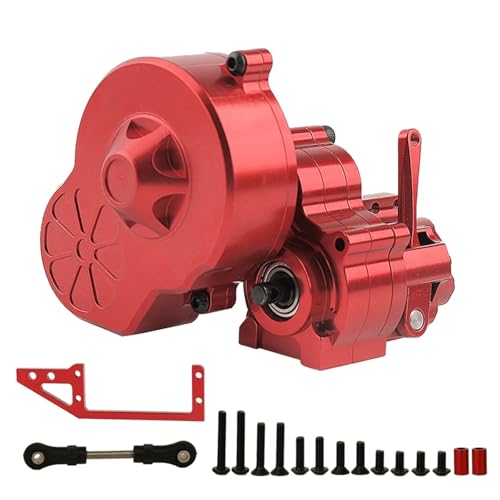 DAIHAOEE CNC-Metallgetriebe-Abschaltgetriebe mit Getriebe for Axial SCX10 AX10 for Wraith 1/10 RC Crawler Car Truck Neue Upgrade-Teile(Rood) von DAIHAOEE