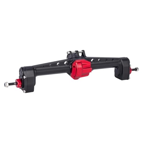 DAIHAOEE CNC-gefräste Aluminium-Vorder- und Hinterachse AR45P Portalachse for 1/10 RC Crawler Auto Axial for SCX10 III Upgrades Teile(Rear axle Black) von DAIHAOEE