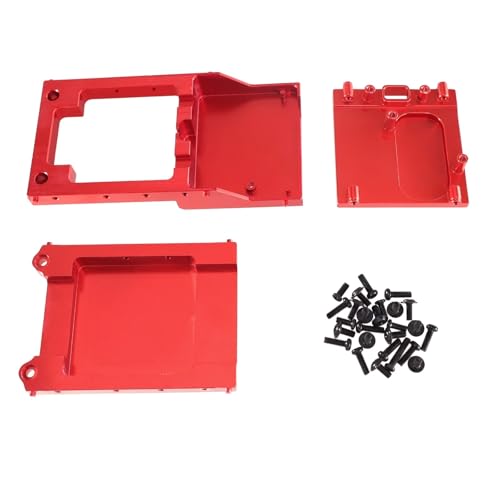 DAIHAOEE Geeignet for MN 1/12 MN78 MN168 RC Auto Metall Getriebe Installation Basis Motor Halterung Querträger Montage Zubehör(Rood) von DAIHAOEE