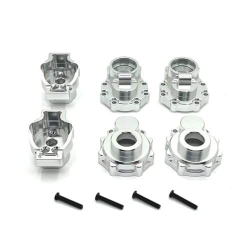 DAIHAOEE Hinten Brücke Tasse for RC Crawler TRXS TRX4 TRX6 1/10 Auto 4WD HB R1001 R1002 R1003 Metall Upgrade Teile(Silver) von DAIHAOEE