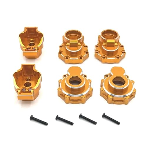 DAIHAOEE Hinten Brücke Tasse for RC Crawler TRXS TRX4 TRX6 1/10 Auto 4WD HB R1001 R1002 R1003 Metall Upgrade Teile(Yellow) von DAIHAOEE