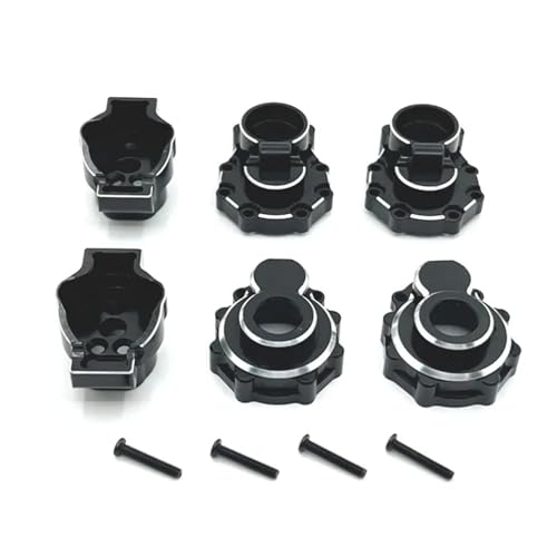 DAIHAOEE Hinten Brücke Tasse for RC Crawler TRXS TRX4 TRX6 1/10 Auto 4WD HB R1001 R1002 R1003 Metall Upgrade Teile(Zwart) von DAIHAOEE