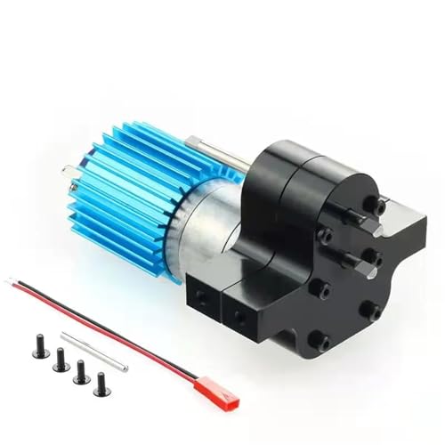 DAIHAOEE Metall-Transfergetriebe mit 370-Bürstenmotor for WPL B14 B16 B24 B36 C14 C24 Q60 for MN D90 MN99S MN91 Geschwindigkeitsänderung verbessert(Zwart) von DAIHAOEE