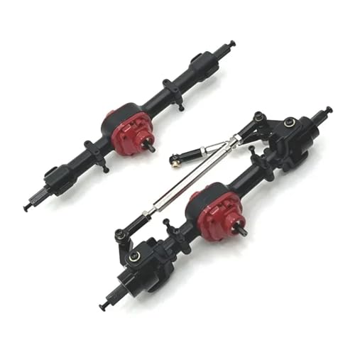 DAIHAOEE Metall-Upgrade, Vorder- und Hinterachsbaugruppen, for MN-Modell 1/12 for MN82 LC79 for MN78 RC-Autoteile(Black Front Rear) von DAIHAOEE