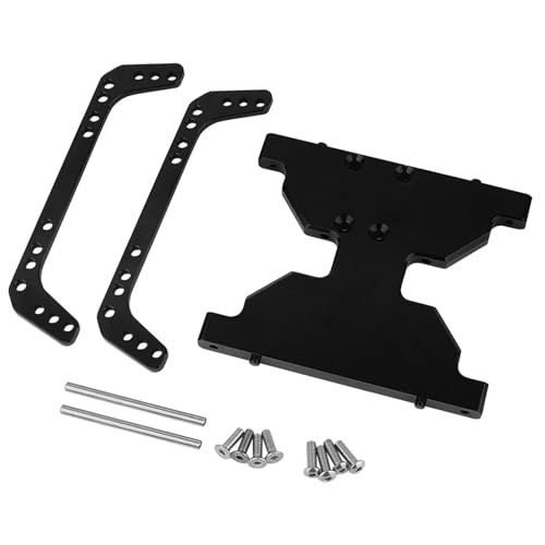 DAIHAOEE Neue Aluminium-Chassis-Unterfahrschutzplatte, Metall-Übertragungsplatte for 1/10 RC Crawler for Axial for Capra 1.9 UTB F9 AXI03004 Upgrade-Teile(Zwart) von DAIHAOEE