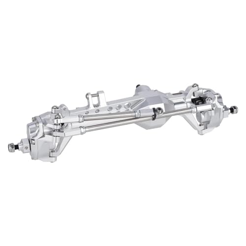 DAIHAOEE Portalachse vorne und hinten aus bearbeitetem Aluminium for 1/10 RC Crawler for Van-Quish VS4-10 for Phoe-nix F10 for LCG-Chassis-Upgrade-Teile(Silver Front Axle) von DAIHAOEE