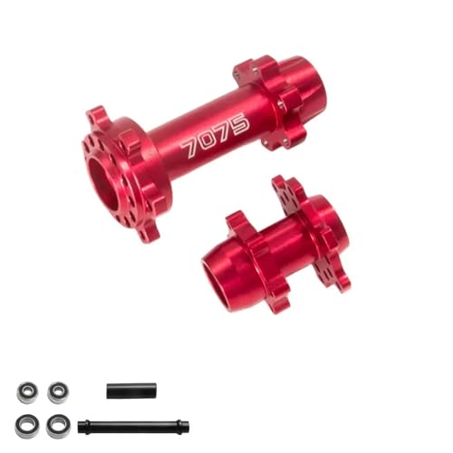 DAIHAOEE Radachsen Hinterachsen Metall Radachsen for LOSI 1/4 for Promoto MX Motorräder Spielzeug(Rood) von DAIHAOEE