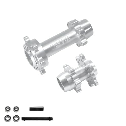DAIHAOEE Radachsen Hinterachsen Metall Radachsen for LOSI 1/4 for Promoto MX Motorräder Spielzeug(Silver) von DAIHAOEE