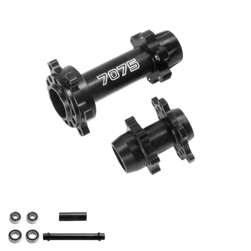 DAIHAOEE Radachsen Hinterachsen Metall Radachsen for LOSI 1/4 for Promoto MX Motorräder Spielzeug(Zwart) von DAIHAOEE