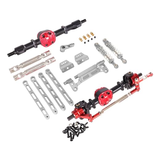 DAIHAOEE Verwendet for MN Modell 1/12 MN82 LC79 for MN78 RC Auto Teile Metall Upgrade Vorne Und Hinten Montage Kit(BlackandSilver) von DAIHAOEE