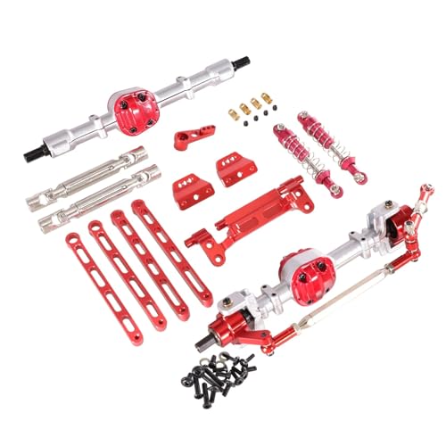DAIHAOEE Verwendet for MN Modell 1/12 MN82 LC79 for MN78 RC Auto Teile Metall Upgrade Vorne Und Hinten Montage Kit(SilverandRed) von DAIHAOEE