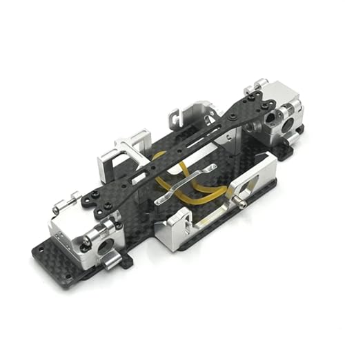 DAIHAOEE Verwendet for WLtoys 1/28 284131 k979 k989 k999 RC Auto Teile Metall Upgrade Modifizierte Getriebe Chassis Teile Radstand 98mm 102mm(Silver) von DAIHAOEE