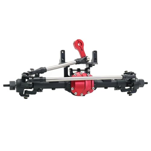 DAIHAOEE for SCX10 II Aluminiumlegierung CNC-Vorder-/Hinterachsensatz 30T/8T for 1/10 RC Crawler for Axial AR44 90047 90046 AX90060 Builders Kit Upgrade(Black Front Axle) von DAIHAOEE