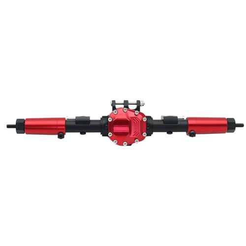DAIHAOEE for SCX10 II Aluminiumlegierung CNC-Vorder-/Hinterachsensatz 30T/8T for 1/10 RC Crawler for Axial AR44 90047 90046 AX90060 Builders Kit Upgrade(Red Rear Axle) von DAIHAOEE