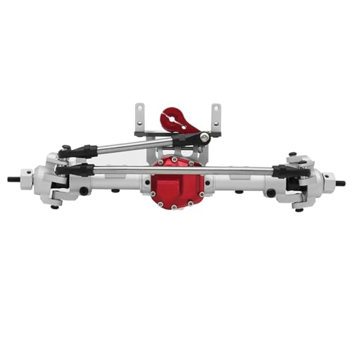 DAIHAOEE for SCX10 II Aluminiumlegierung CNC-Vorder-/Hinterachsensatz 30T/8T for 1/10 RC Crawler for Axial AR44 90047 90046 AX90060 Builders Kit Upgrade(Silver Front Axle) von DAIHAOEE