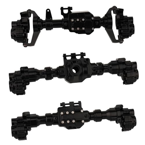 DAIHAOEE for TRX4 Aluminium Portal Vorne Mitte Hinterachse Gehäuse for 1/10 RC for Crawler TRX-4 for G500 Metall Upgrade Teile(Black Axle Set) von DAIHAOEE