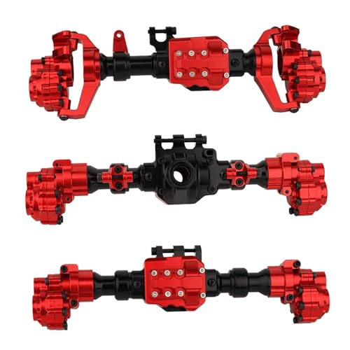 DAIHAOEE for TRX4 Aluminium Portal Vorne Mitte Hinterachse Gehäuse for 1/10 RC for Crawler TRX-4 for G500 Metall Upgrade Teile(Red Axle Set) von DAIHAOEE
