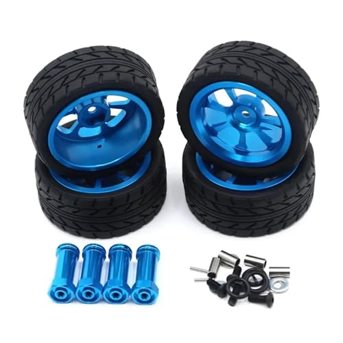 DAIHAOEE for WLtoys 144001 A959 A949 A969 A979 A959-B A969-B A979-B RC Auto Ersatzteile Upgrade Metall Rad Reifen Extender(Blauw) von DAIHAOEE
