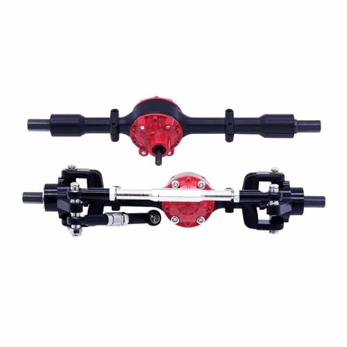 DAIHAOEE for WPL C14 C24 C34 C44 B14 B24 1/16 RC Auto Upgrades Teile Zubehör for WPL Metall Vorder- und Hinterachse Set(Rood) von DAIHAOEE