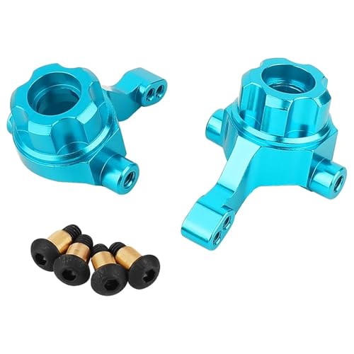 Metall-Achsschenkelträger vorne und hinten, Lenknabenträger, Upgrade-Teile for Tamiya TT-02B TT02B 1/10 RC Drift Car(Front Blue) von DAIHAOEE