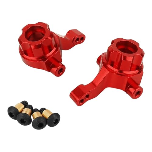 Metall-Achsschenkelträger vorne und hinten, Lenknabenträger, Upgrade-Teile for Tamiya TT-02B TT02B 1/10 RC Drift Car(Front Red) von DAIHAOEE