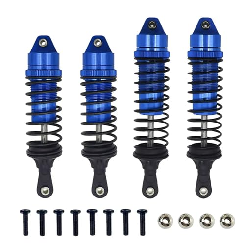 Metalle Aluminium Stoßdämpfer vorne und hinten montiert for 1/10 for Traxxas for Slash 4x4 4WD 2WD for Rustler VXL for Stampede RC Auto Upgrade Teil(Navy Blue) von DAIHAOEE