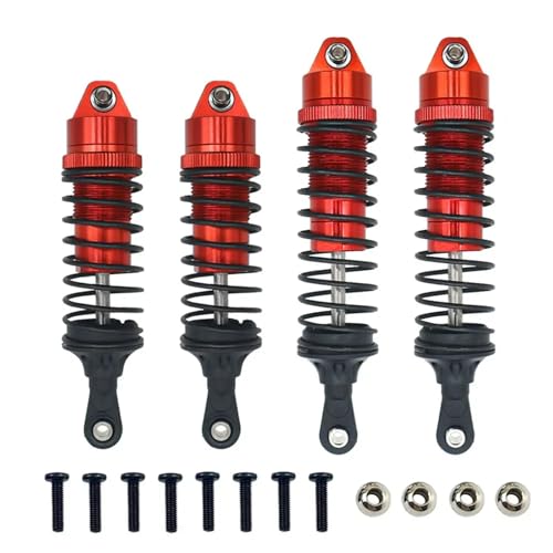 Metalle Aluminium Stoßdämpfer vorne und hinten montiert for 1/10 for Traxxas for Slash 4x4 4WD 2WD for Rustler VXL for Stampede RC Auto Upgrade Teil(Rood) von DAIHAOEE