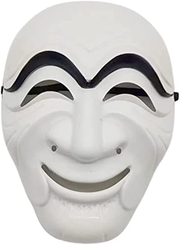DAIVARNING Halloween-Maske aus Papel Dali Mask, Kunststoff, Kostümzubehör, Cosplay, Kostüm für Erwachsene, Männer und Frauen (B), 24*17cm von DAIVARNING