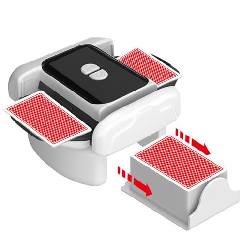 DAJASD Kartenmischmaschine Elektrische, Automatischer Kartenmischer für 1-2 Deck, USB/Batteriebetriebener Kartenmischer mit 2000mAh, Elektrischer Mischmaschine für Poker, UNO, Texas Hold'em, Blackjack DAJASD Kartenmischmaschine Elektrische, Automatischer Kartenmischer für 1-2 Deck, USB/Batteriebetriebener Kartenmischer mit 2000mAh, Elektrischer Mischmaschine für Poker, UNO, Texas Hold'em, Blackjack von DAJASD