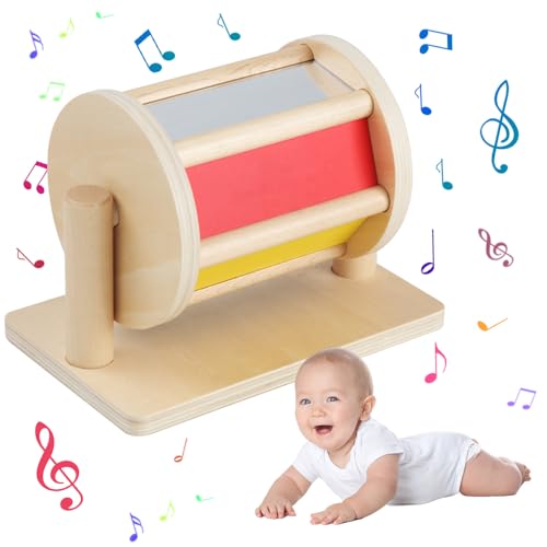 DAJASD Montessori Spinning Drum, Montessori Spielzeug für Säugling 0-3 Jährige, Spinning Drum Baby Spielzeug, Hölzern Baby Spinner Spielzeug, Stapelspielzeug Geschenk Für Baby Jungen Mädchen DAJASD Montessori Spinning Drum, Montessori Spielzeug für Säugling 0-3 Jährige, Spinning Drum Baby Spielzeug, Hölzern Baby Spinner Spielzeug, Stapelspielzeug Geschenk Für Baby Jungen Mädchen von DAJASD