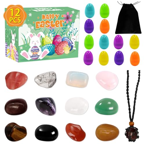 Ostereier mit Edelsteinen Kristall Spielzeug zum Füllen des Osterkörbchens Ostereiersuche Osterparty-Geschenke Spielzeug-Set für Kinder Mädchen Jungen Ostergeschenke für Geologie-Enthusiasten Ostereier mit Edelsteinen Kristall Spielzeug zum Füllen des Osterkörbchens Ostereiersuche Osterparty-Geschenke Spielzeug-Set für Kinder Mädchen Jungen Ostergeschenke für Geologie-Enthusiasten von DAKABUKA