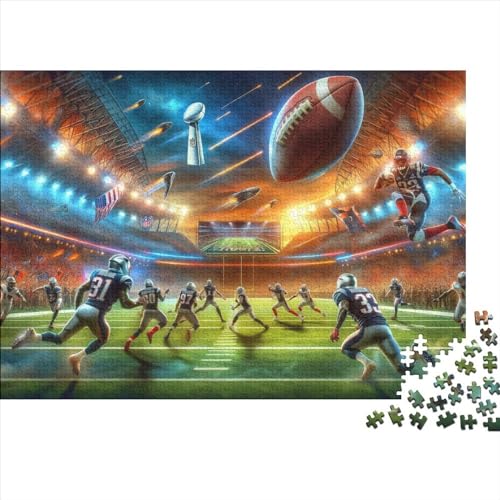 American Football Game 1000 Teile Puzzle Premium Quality Puzzle Familien-Puzzlespiel Movement Für Erwachsene Und Kinder Impossible Puzzle 1000pcs (75x50cm) von DAKINCHERRY