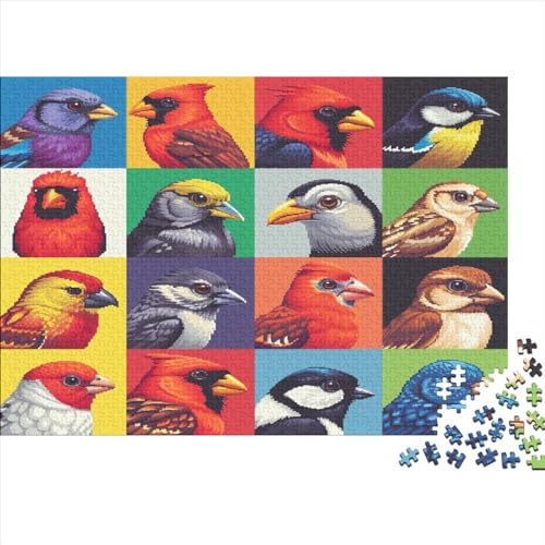 Animal World 300 Teile Puzzle Puzzle Für Erwachsene Kinder Lernspiel Cute Bird Für Erwachsene Und Kinder Impossible Puzzle 300pcs (40x28cm) von DAKINCHERRY