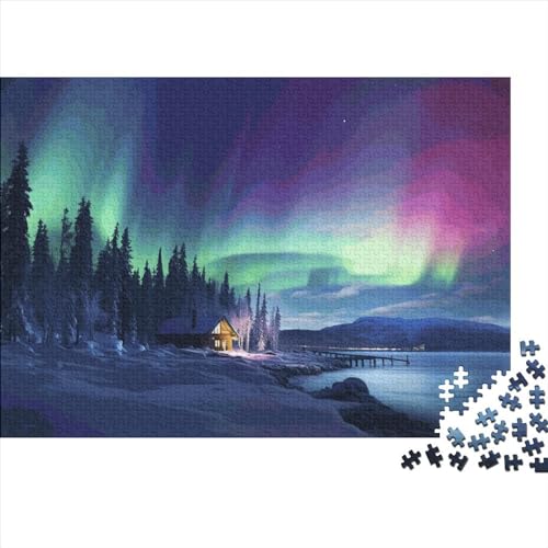 Arctic Polar Region 300 Teile Puzzle Premium Quality Puzzle Kinder Lernspiel Aurora Für Erwachsene Und Kinder Impossible Puzzle 300pcs (40x28cm) von DAKINCHERRY