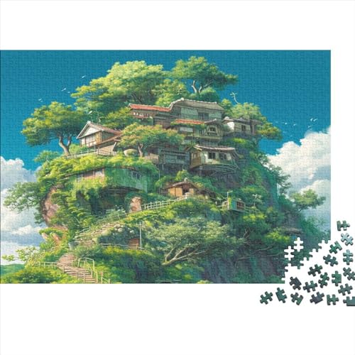 Art Oil Painting 500 Teile Puzzle Puzzle Für Erwachsene Kinder Lernspiel Tree House Für Erwachsene Und Kinder 100% Recycelten Kartons 500pcs (52x38cm) von DAKINCHERRY