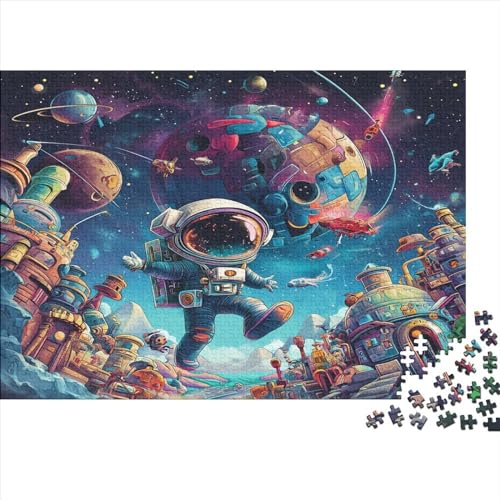 Astronaut 1000 Teile Puzzle Puzzle-Geschenk Kinder Lernspiel Astronaut Für Erwachsene Und Kinder 100% Recycelten Kartons 1000pcs (75x50cm) von DAKINCHERRY
