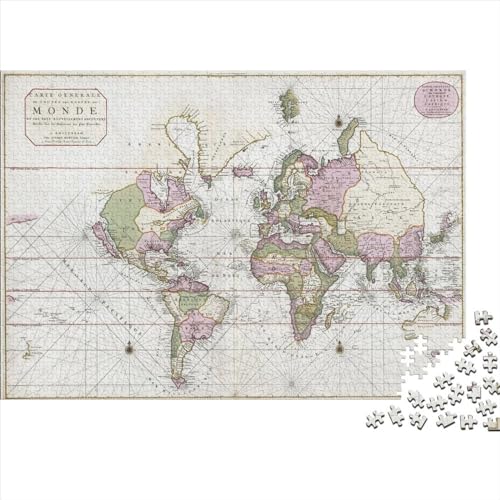 Atlase 500 Teile Puzzle Spielzeug Geschenk Geschicklichkeitsspiel Art Map Für Erwachsene Und Kinder Impossible Puzzle 500pcs (52x38cm) von DAKINCHERRY