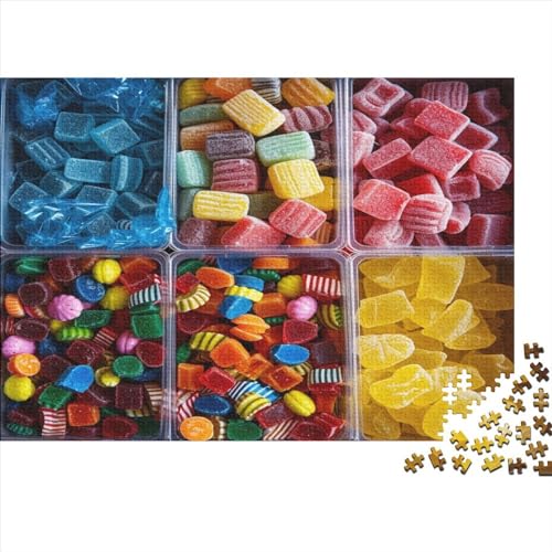 Candy 300 Teile Puzzle Puzzle Für Erwachsene Kinder Lernspiel Dessert Time Familienspaß Impossible Puzzle 300pcs (40x28cm) von DAKINCHERRY