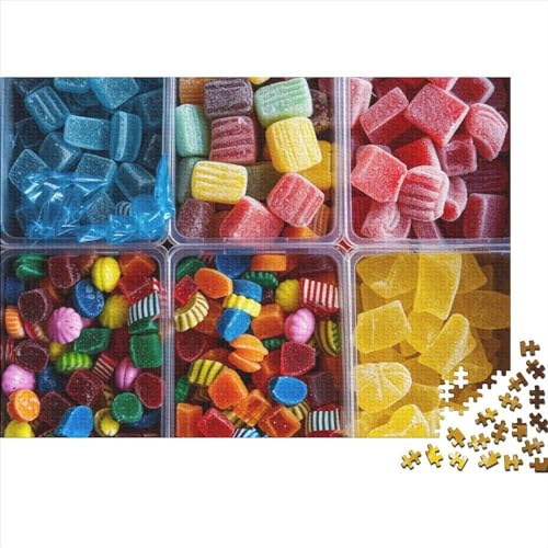 Candy 500 Teile Puzzle Spielzeug Geschenk Kinder Lernspiel Dessert Time Familienspaß 100% Recycelten Kartons 500pcs (52x38cm) von DAKINCHERRY