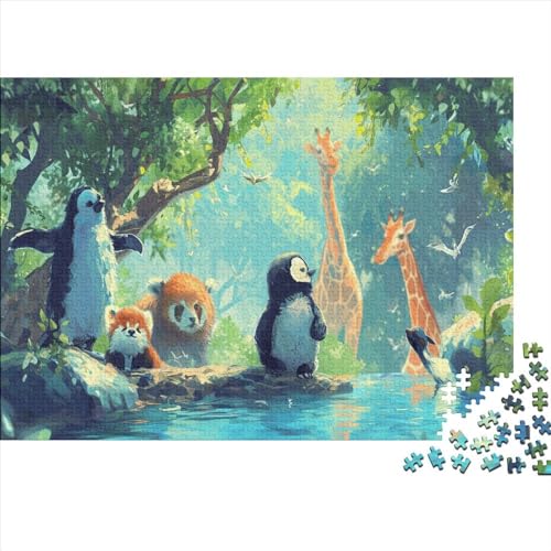 Cartoon Wildlife 1000 Teile Puzzle Spielzeug Geschenk Geschicklichkeitsspiel Für Erwachsenen Ab 14 Jahren Impossible Puzzle 1000pcs (75x50cm) von DAKINCHERRY