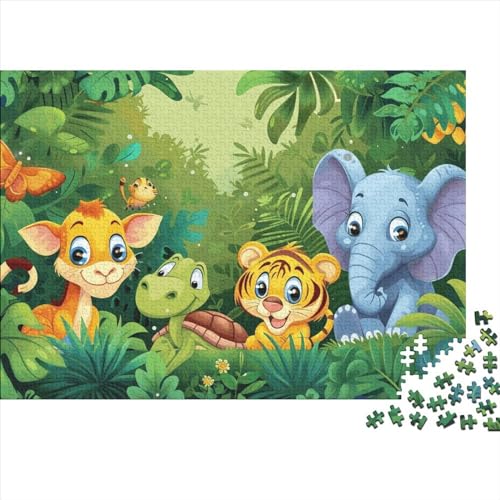 Cartoon Wildlife 500 Teile Puzzle Premium Quality Puzzle Geschicklichkeitsspiel Familienspaß Impossible Puzzle 500pcs (52x38cm) von DAKINCHERRY