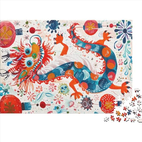 China 1000 Teile Puzzle Spielzeug Geschenk Geschicklichkeitsspiel Chinese Dragon Familienspaß 100% Recycelten Kartons 1000pcs (75x50cm) von DAKINCHERRY