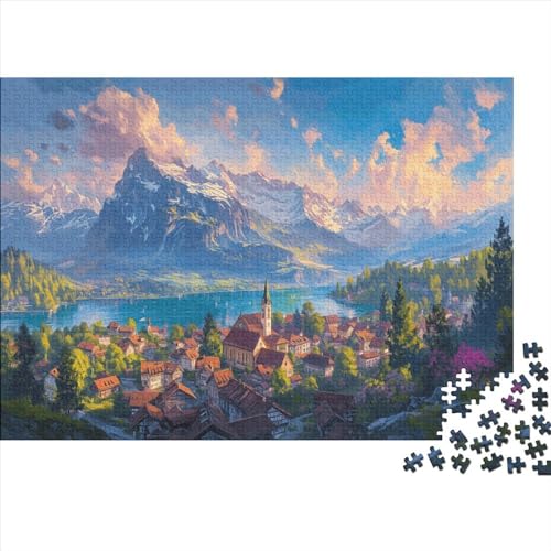 City Scape 500 Teile Puzzle Premium Quality Puzzle Familien-Puzzlespiel Familienspaß 100% Recycelten Kartons 500pcs (52x38cm) von DAKINCHERRY