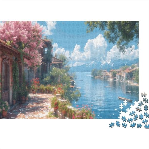 Coastal City 1000 Teile Puzzle Puzzle Für Erwachsene Geschicklichkeitsspiel Familienspaß 100% Recycelten Kartons 1000pcs (75x50cm) von DAKINCHERRY