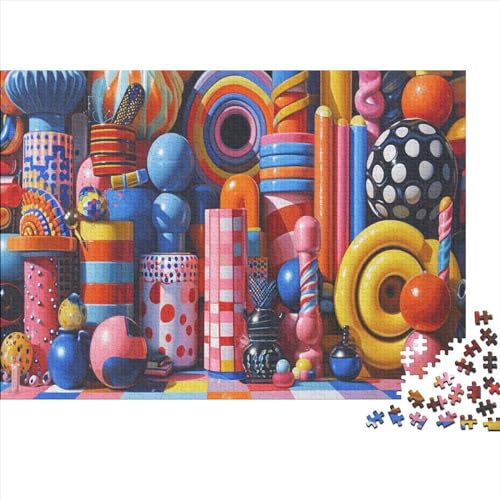 Colorful 500 Teile Puzzle Puzzle-Geschenk Geschicklichkeitsspiel Für Erwachsene Und Kinder Impossible Puzzle 500pcs (52x38cm) von DAKINCHERRY