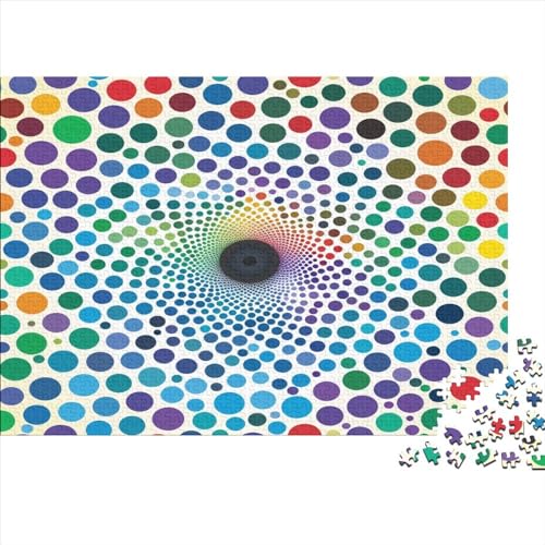 Colorful Circles 1000 Teile Puzzle Puzzle Für Erwachsene Kinder Lernspiel Graffiti Art Für Erwachsene Und Kinder 100% Recycelten Kartons 1000pcs (75x50cm) von DAKINCHERRY