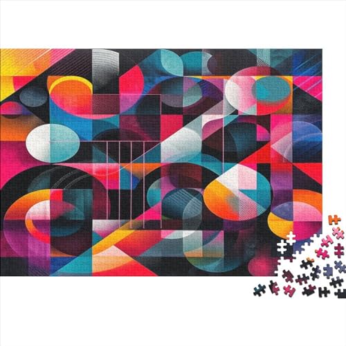 Cool Gradient 1000 Teile Puzzle Puzzle-Geschenk Kinder Lernspiel Psychedelic Color Art Für Erwachsenen Ab 14 Jahren Impossible Puzzle 1000pcs (75x50cm) von DAKINCHERRY