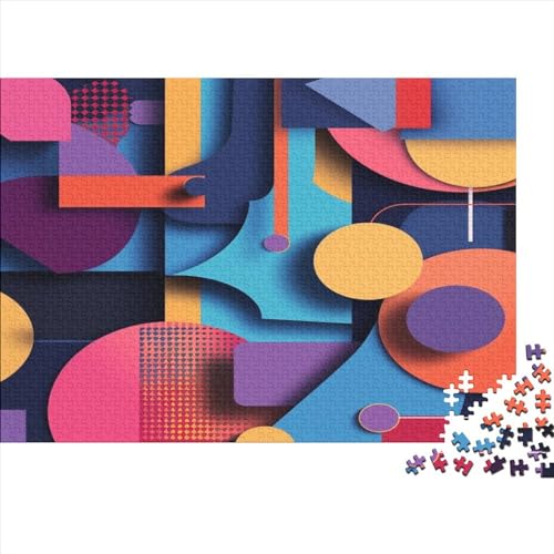 Cool Gradient 500 Teile Puzzle Puzzle-Geschenk Geschicklichkeitsspiel Psychedelic Color Art Für Erwachsenen Ab 14 Jahren Impossible Puzzle 500pcs (52x38cm) von DAKINCHERRY