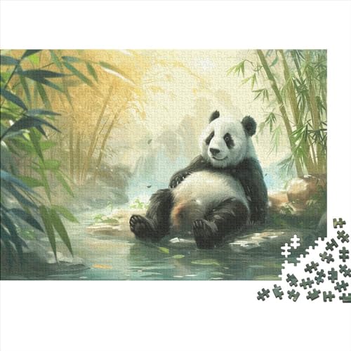 Cute Animal 500 Teile Puzzle Puzzle-Geschenk Familien-Puzzlespiel Lovely Panda Familienspaß 100% Recycelten Kartons 500pcs (52x38cm) von DAKINCHERRY